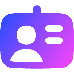 User Identifier Card Icon from Flex Gradient Set