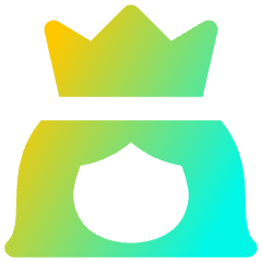 User Queen Crown Icon from Flex Gradient Set