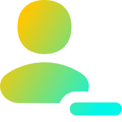 User Remove Subtract Icon from Flex Gradient Set