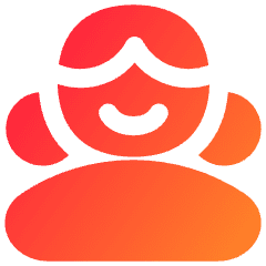 User Single Neutral Female Icon from Flex Gradient Set