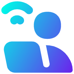 User Work Laptop Wifi Icon from Flex Gradient Set