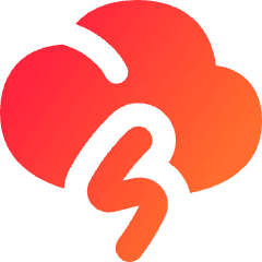 Lightning Cloud Icon from Flex Gradient Set