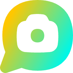 Chat Bubble Camera Oval Icon from Flex Gradient Set