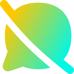 Chat Bubble Disable Oval Icon from Flex Gradient Set