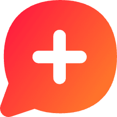 Chat Bubble Oval Add Icon from Flex Gradient Set