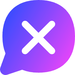 Chat Bubble Oval Delete Icon from Flex Gradient Set