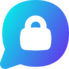Chat Bubble Oval Lock Icon from Flex Gradient Set