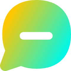 Chat Bubble Oval Subtract Icon from Flex Gradient Set