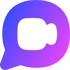 Chat Bubble Video Call Oval Icon from Flex Gradient Set