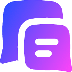 Chat Two Bubbles Square Text 1 Icon from Flex Gradient Set