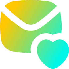 Inbox Favorite Heart Icon from Flex Gradient Set