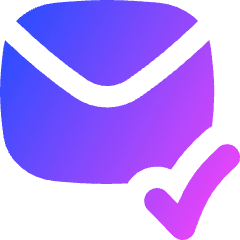 Mail Check Icon from Flex Gradient Set