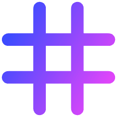 Sign Hashtag Straight Icon from Flex Gradient Set