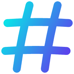 Sign Hashtag Icon from Flex Gradient Set