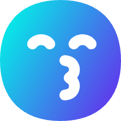 Smiley Emoji Kiss Happy Icon from Flex Gradient Set