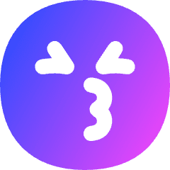 Smiley Emoji Kiss Nervous Icon from Flex Gradient Set