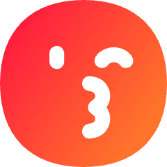 Smiley Kiss And Wink Icon from Flex Gradient Set