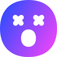 Smiley Shocked Icon from Flex Gradient Set