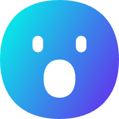 Smiley Surprised Icon from Flex Gradient Set