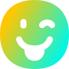 Smiley Tongue Out And Wink Icon from Flex Gradient Set
