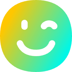 Smiley Wink Icon from Flex Gradient Set