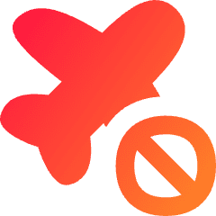 No Flight Airport 1 Icon from Flex Gradient Set