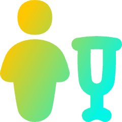 Crutch Icon from Flex Gradient Set