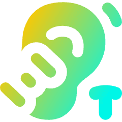 Hearing Telecoil Icon from Flex Gradient Set