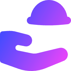 Serving Dome Hand Icon from Flex Gradient Set