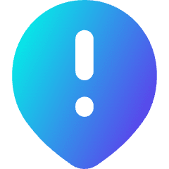 Location Hazard Attention Pin Icon from Flex Gradient Set