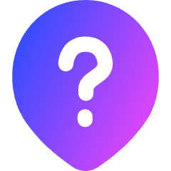 Location Pin Mark Help Icon from Flex Gradient Set