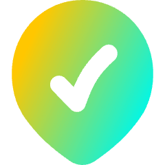 Location Pin Option Check Icon from Flex Gradient Set