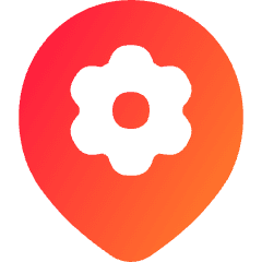 Pin Setting Gear Icon from Flex Gradient Set
