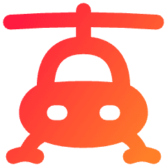 Helicopter Front Icon from Flex Gradient Set