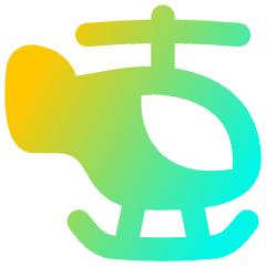 Helicopter Side Icon from Flex Gradient Set