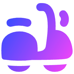 Motorcycle Courier Icon from Flex Gradient Set