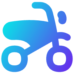 Motorcycle Side Icon from Flex Gradient Set