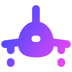 Plane Front Icon from Flex Gradient Set