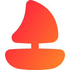 Sail Ship Icon from Flex Gradient Set