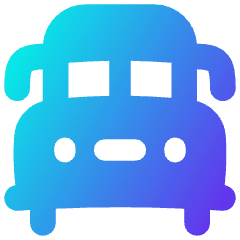 School Bus Front Icon from Flex Gradient Set