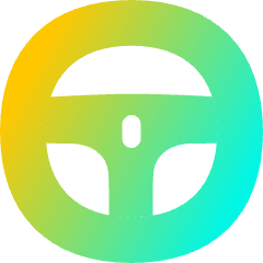 Steering Wheel Icon from Flex Gradient Set