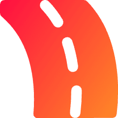Street Road Curve Left Icon from Flex Gradient Set