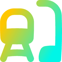 Train Station Icon from Flex Gradient Set