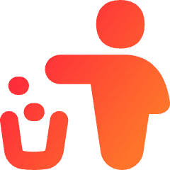 Garbage Throw Icon from Flex Gradient Set