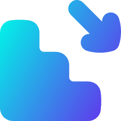 Stairs 2 Icon from Flex Gradient Set