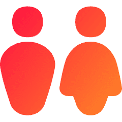 Toilet Man Woman 1 Icon from Flex Gradient Set