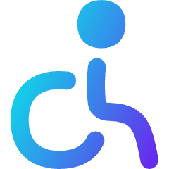 Wheelchair 1 Icon from Flex Gradient Set