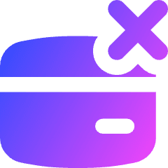 Credit Card Declined Icon from Flex Gradient Set