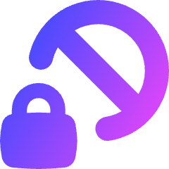 Permanent Block Account Security Icon from Flex Gradient Set