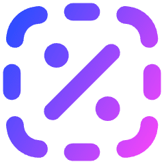 Discount Percent Cutout Icon from Flex Gradient Set